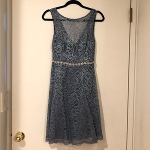 David’s Bridal Bridesmaids Dress -  Steel Blue